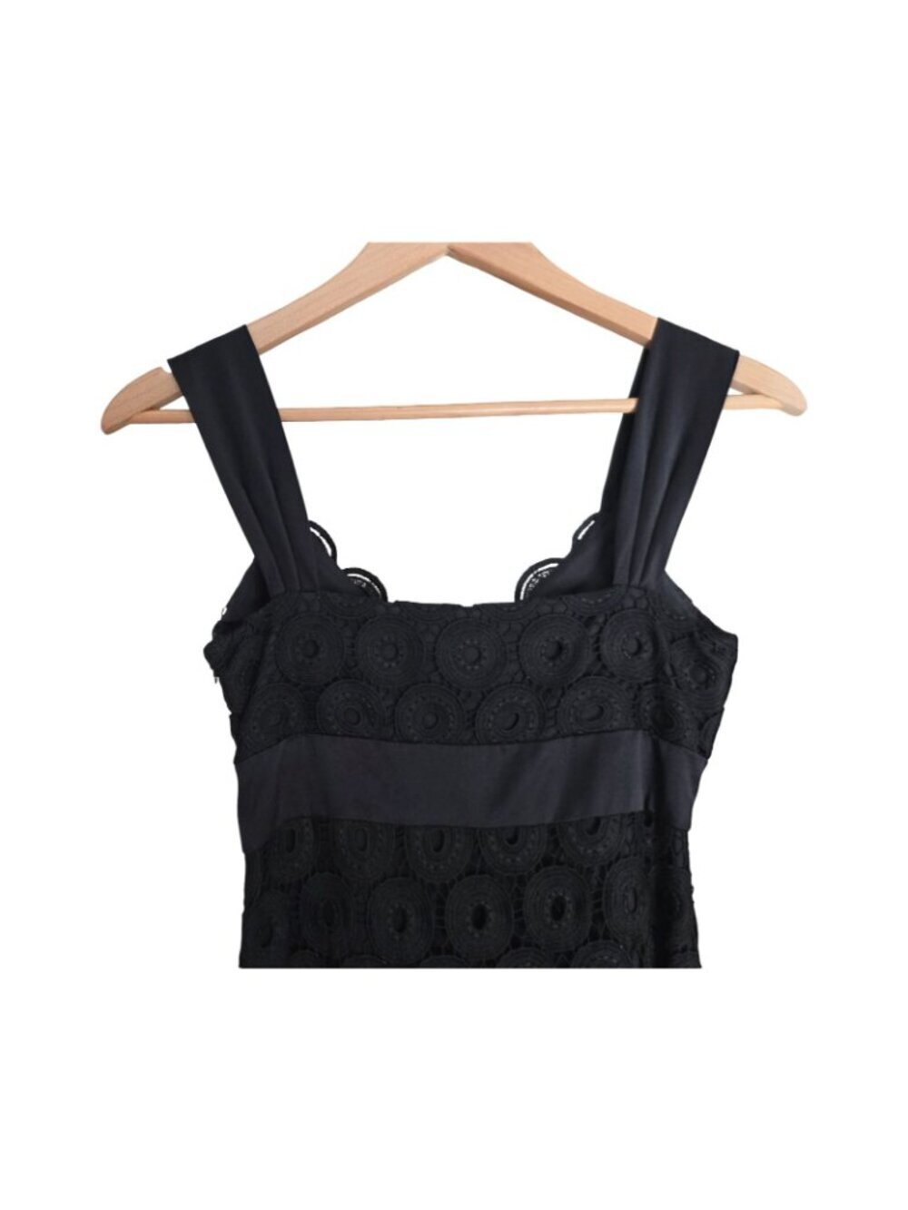 Women's - Yoana Baraschi Black Medallion Lace Sheath Dress, Size 0 - Picture 9 of 10